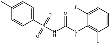 N-((2,6-二氟苯基)氨基甲酰基)-4-甲基苯磺酰胺 结构式