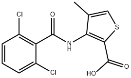 3-[(2,6-dichlorobenzoyl)amino]-4-methyl-2-thiophenecarboxylic acid 结构式