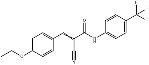 (E)-2-cyano-3-(4-ethoxyphenyl)-N-[4-(trifluoromethyl)phenyl]-2-propenamide 结构式