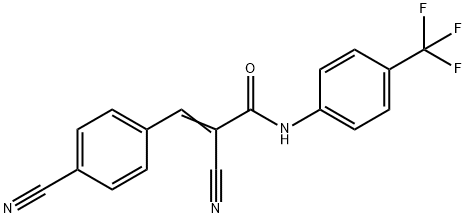 (E)-2-cyano-3-(4-cyanophenyl)-N-[4-(trifluoromethyl)phenyl]-2-propenamide 结构式