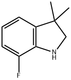 7-氟-3,3-二甲基二氢吲哚 结构式