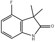 4-fluoro-1,3-dihydro-3,3-diMethyl-2H-Indol-2-one 结构式