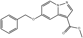 甲基 5-(苄氧基)吡唑并[1,5-A]吡啶-3-甲酸酯 结构式