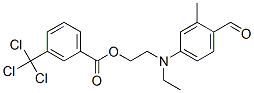 2-[ethyl(4-formyl-3-methylphenyl)amino]ethyl 3-(trichloromethyl)benzoate 结构式