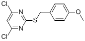 4,6-DICHLORO-2[[(4-METHOXYPHENYL)METHYL]THIO]PYRIMIDINE 结构式