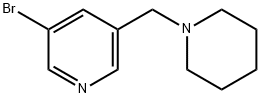 3-溴-5-(哌啶-1-基甲基)吡啶 结构式