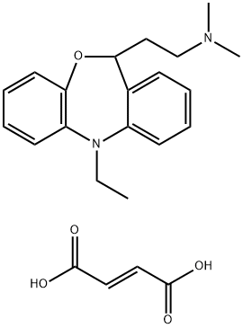 Dibenz(b,e)(1,4)oxazepine-11-ethanamine, 5,11-dihydro-5-ethyl-N,N-dime thyl-, (+-)-, (E)-2-butenedioate (1:1) 结构式