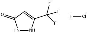 5-(三氟甲基)-1H-吡唑-3-醇盐酸盐 结构式