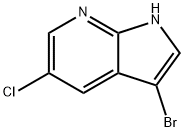3-溴-5-氯-1H-吡咯并[2,3-B]吡啶 结构式