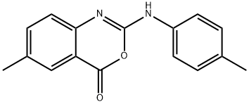 6-甲基-2-[(4-甲基苯基)氨基]-4H-3,1-苯并嗪-4-酮 结构式