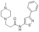 1-Piperazinepropanamide, 4-methyl-N-(3-phenyl-5-isoxazolyl)- 结构式