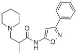 1-Piperidinepropanamide, alpha-methyl-N-(3-phenyl-5-isoxazolyl)- 结构式