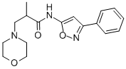 4-Morpholinepropanamide, alpha-methyl-N-(3-phenyl-5-isoxazolyl)- 结构式