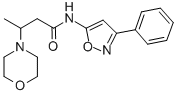 4-Morpholinepropanamide, beta-methyl-N-(3-phenyl-5-isoxazolyl)- 结构式