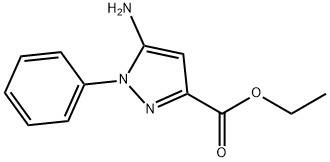 5-氨基-1-苯基-1H-吡唑-3-甲酸乙酯 结构式