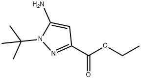 5 -氨基- 1 -叔丁基-1H -吡唑- 3 -羧酸乙酯 结构式