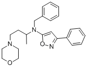 4-Morpholinepropanamine, alpha-methyl-N-(3-phenyl-5-isoxazolyl)-N-(phe nylmethyl)- 结构式