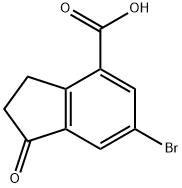 6-溴-1-氧代-2,3-二氢-1H-茚-4-羧酸 结构式