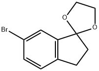 6-溴-茚满-1-酮-1,2-乙二醇缩酮 结构式