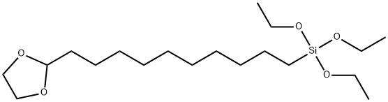 三乙氧基甲硅烷基十一醛乙二醇缩醛 结构式
