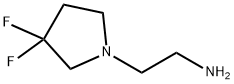 2-(3,3-Difluoro-pyrrolidin-1-yl)-ethylamine 结构式