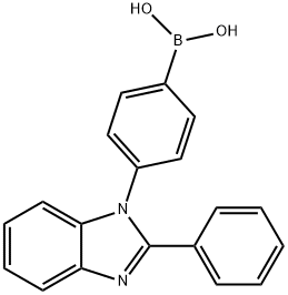 [4-(2-苯基-1H-苯并咪唑-1-基)苯基]硼酸 结构式