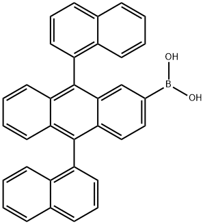 9,10-双(1-萘基)蒽-2-硼酸 结构式