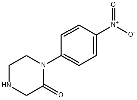 1-(4-硝基苯基)哌嗪-2-酮 结构式