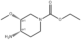 4-氨基-3-甲氧基哌啶乙氨基甲酸酯 结构式