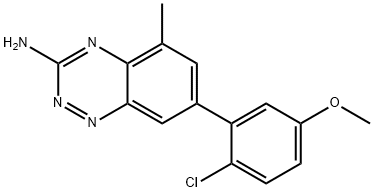 1,2,4-Benzotriazin-3-aMine, 7-(2-chloro-5-Methoxyphenyl)-5-Methyl- 结构式