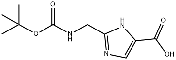 2-((TERT-BUTOXYCARBONYLAMINO)METHYL)-1H-IMIDAZOLE-5-CARBOXYLIC ACID 结构式