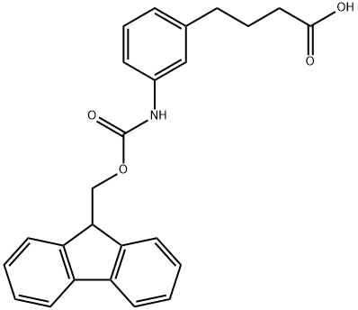 4-(3-((((9H-芴-9-基)甲氧基)羰基)氨基)苯基)丁酸 结构式