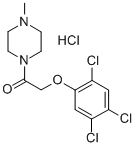 1-Methyl-4-((2,4,5-trichlorophenoxy)acetyl)piperazine hydrochloride 结构式