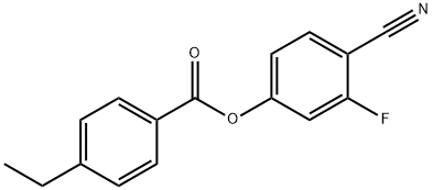 4-乙基苯甲酸-3-氟-4-氰基苯酯 结构式