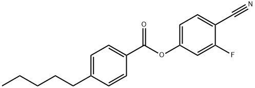4-正戊基苯甲酸-3-氟-4-氰基苯酯 结构式