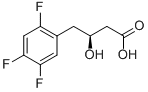 (3S)-2',4',5'-三氟-3-羟基苯丁酸 结构式