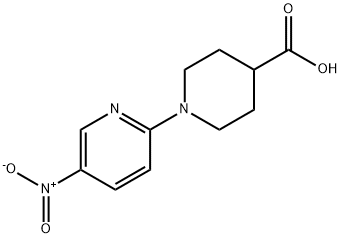 1-(5-硝基吡啶-2-基)哌啶-4-甲酸 结构式
