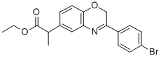 Ethyl 3-(4-bromophenyl)-alpha-methyl-2H-1,4-benzoxazine-6-acetate 结构式
