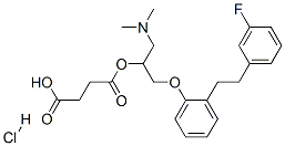 4-[1-dimethylamino-3-[2-[2-(3-fluorophenyl)ethyl]phenoxy]propan-2-yl]o xy-4-oxo-butanoic acid hydrochloride 结构式