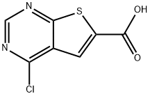 4-氯噻吩并[2,3-D]嘧啶-6-羧酸 结构式