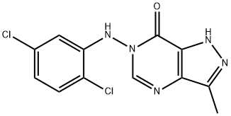 6-((2,5-Dichlorophenyl)amino)-3-methyl-1,6-dihydro-7H-pyrazolo(4,3-d)p yrimidin-7-one 结构式