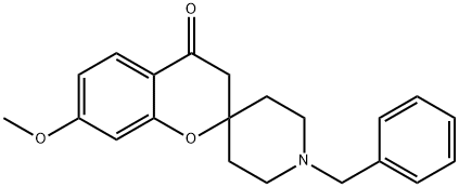 1'-苄基-7-甲氧基螺[3H-色烯-2,4'-哌啶]-4-酮 结构式