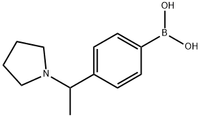 4-(1-吡咯烷基乙基)苯基硼酸 结构式
