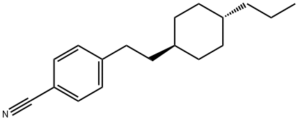 反-4-[2-(4-正丙基环己基)乙基]苯甲腈 结构式