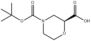 (2S)-2,4-吗啉二羧酸 4-叔丁酯 结构式