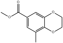 1,4-Benzodioxin-6-carboxylic  acid,  2,3-dihydro-8-methyl-,  methyl  ester 结构式
