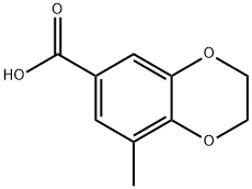8-甲基-2,3-二氢苯并[B][1,4]二氧芑-6-羧酸 结构式