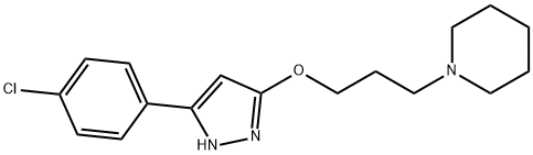 1-[3-[[5-(4-chlorophenyl)-1H-pyrazol-3-yl]oxy]propyl]piperidine 结构式