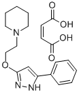 3-Phenyl-5-piperidinoethoxy-pyrazole maleate 结构式