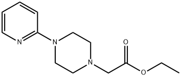 1-Piperazineacetic acid, 4-(2-pyridinyl)-, ethyl ester 结构式